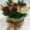 Ανθοσύνθεση σε τσαντάκι από λινάτσα Dragatakis Flowers Marousi 2